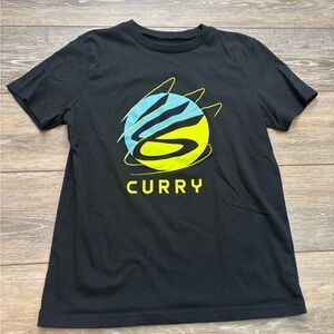 Curry Under Armour Black T-Shirt with Neon Graphic